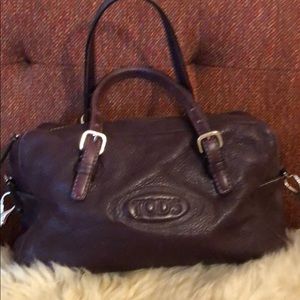Tods all leather satchel/shoulder bag